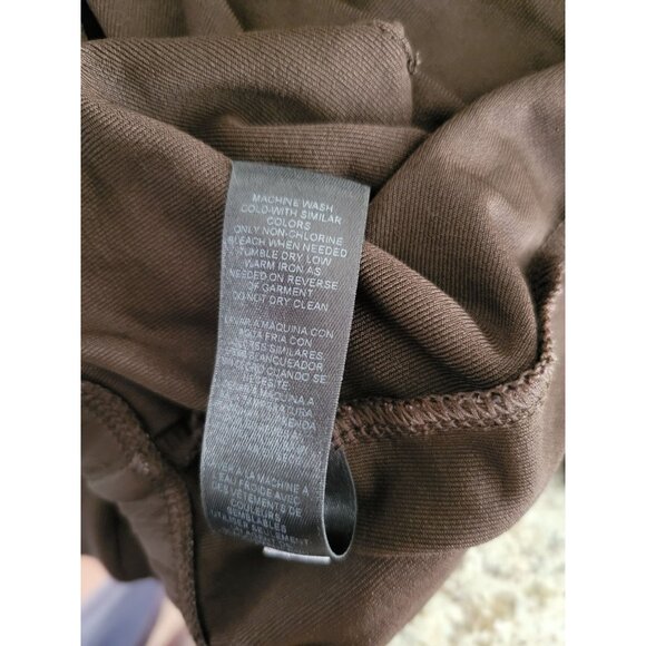 Chicos Women Brown Traveler Pants size Large 2 travel slinky elastic waist - Picture 5 of 6